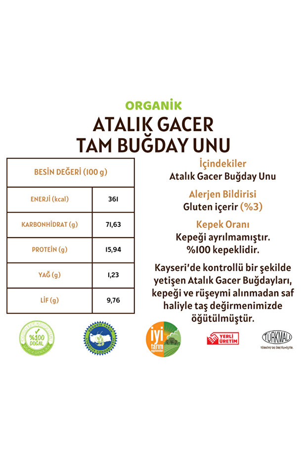 Atalık Gacer Tam Buğday Unu - 5 Kilo - 3