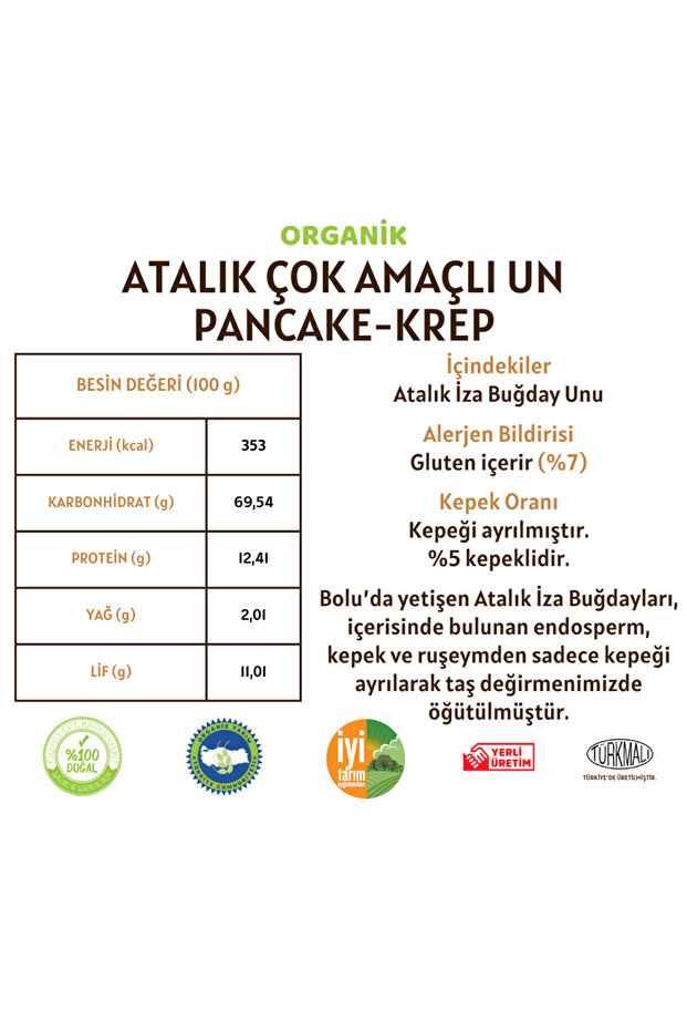 Atalık Çok Amaçlı Un - Pancake-Krep - 1 Kilo - 3