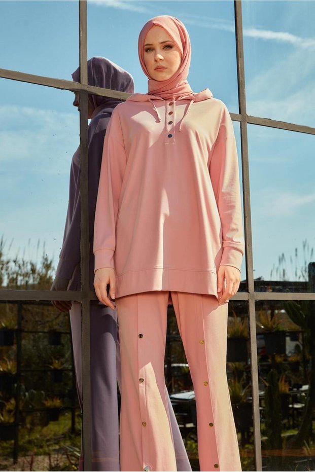Hooded Pants Tracksuit Suit 44406