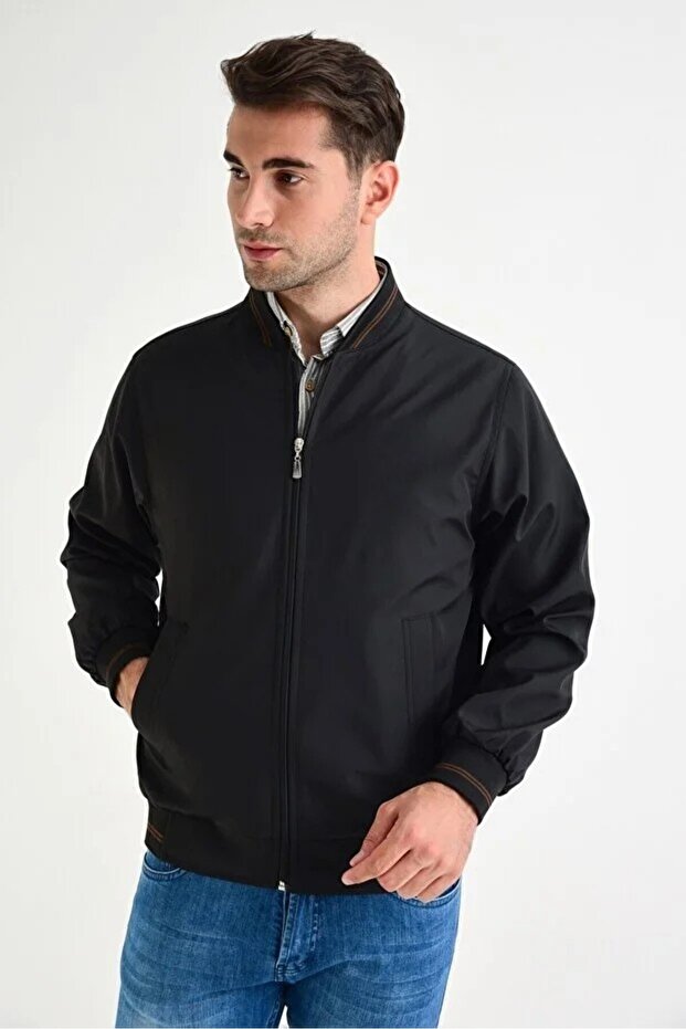 Men's Black Comfortable Fit Classic Coat