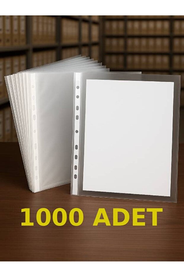 1.000 Adet A4 Şeffaf Dosya Föy Poşet Dosya Ofis-Büro-Okul - 1