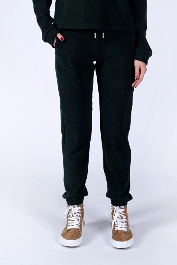Asterys Women's 100% Cotton Tracksuit Bottom Emerald Green