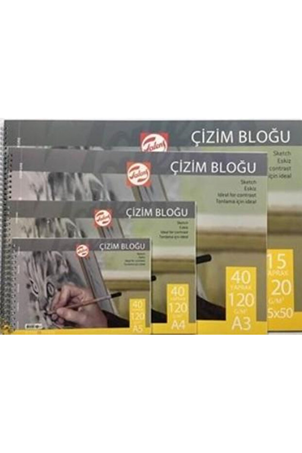 كتاب رسم 120 غرام - حجم A3 - 15 ورقة دفتر حلزوني