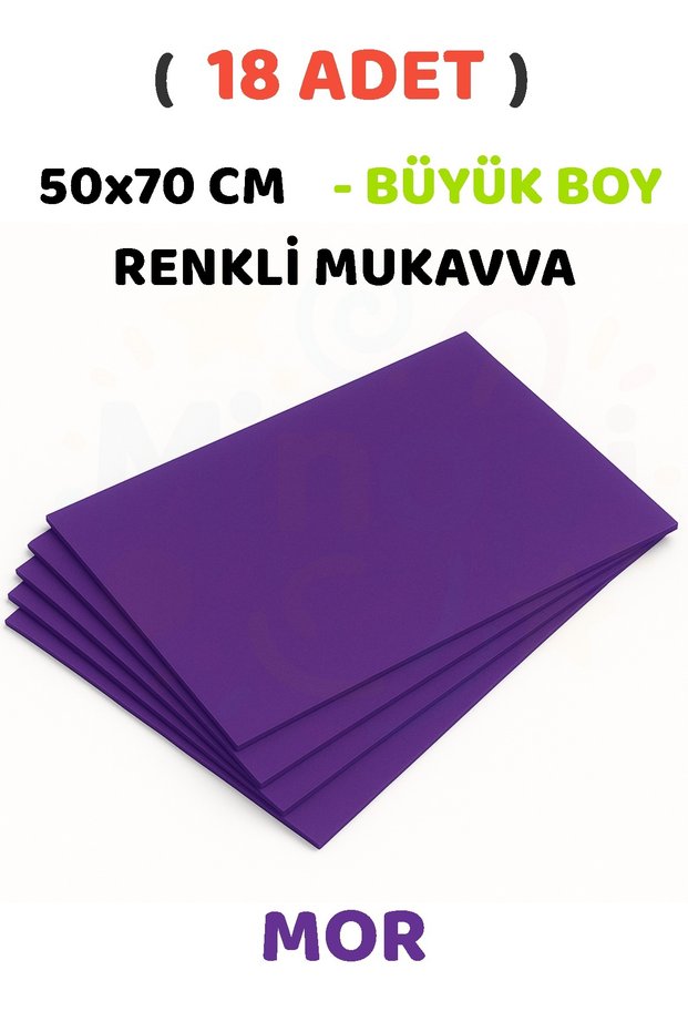 Purple Colored Cardboard 18 Pieces 50X70 cm Hard Cardboard Cardboard