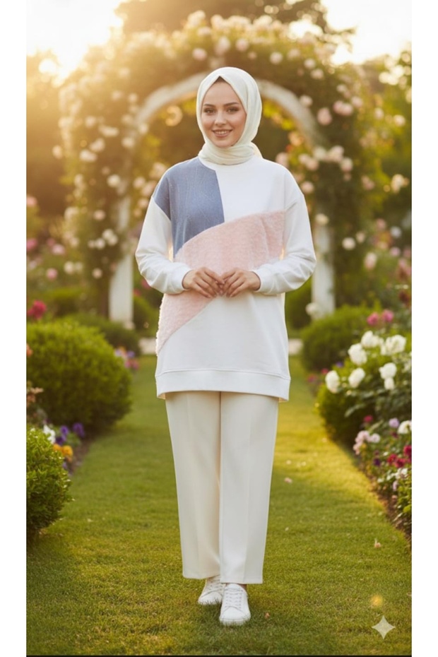 Peluş detaylı tunik - 1