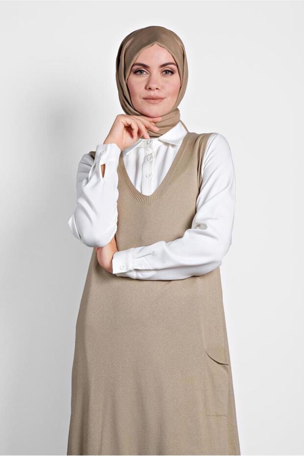 V-Neck Knitting Sueveter 40071