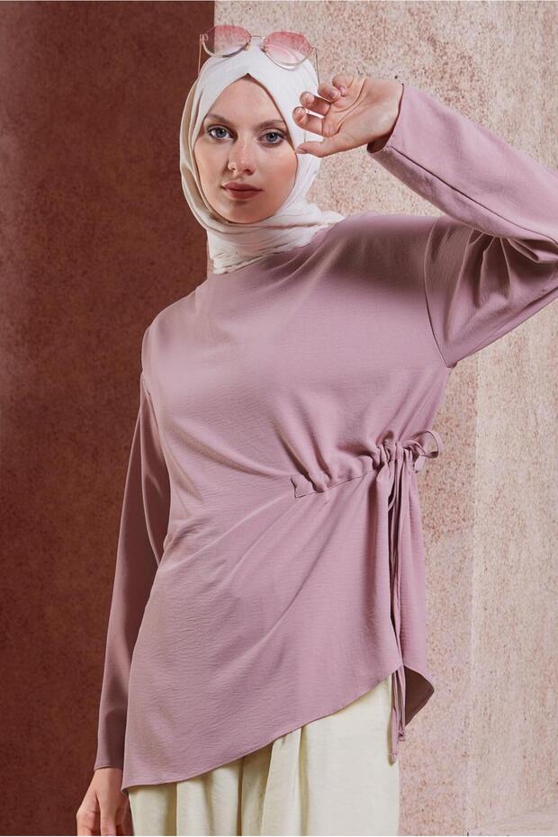 بلوزة بحزام خصر 44608