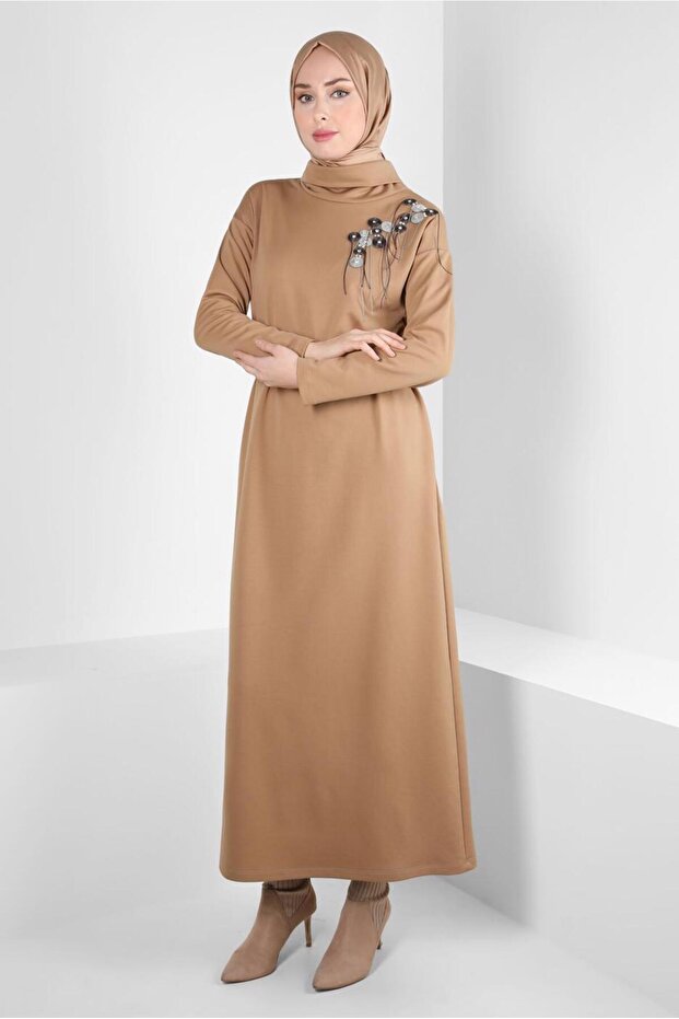 KEMERLİ ÖRME ELBİSE 44213 - 2