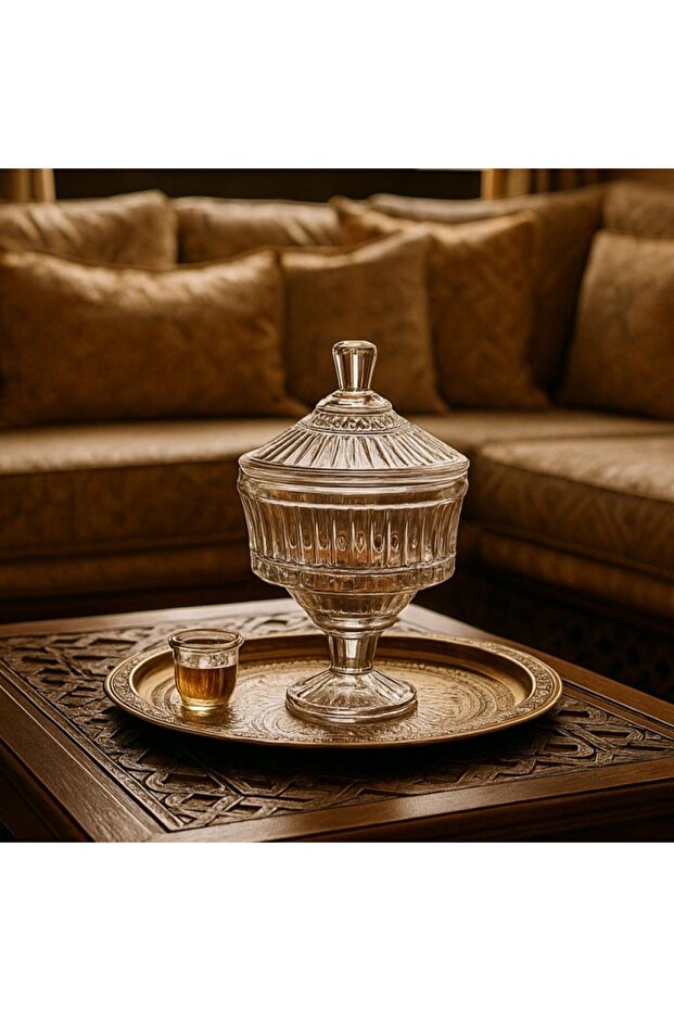 علبة حلويات و مكسرات من الزجاج الصافي و متعددة الاستخدام