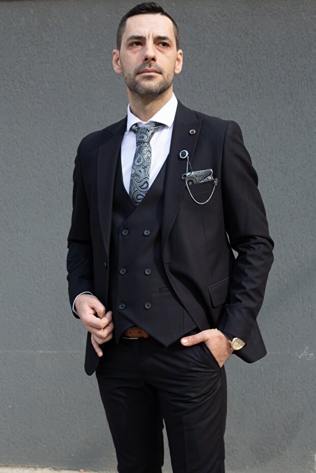 Κοστούμι David Μαύρο - 6