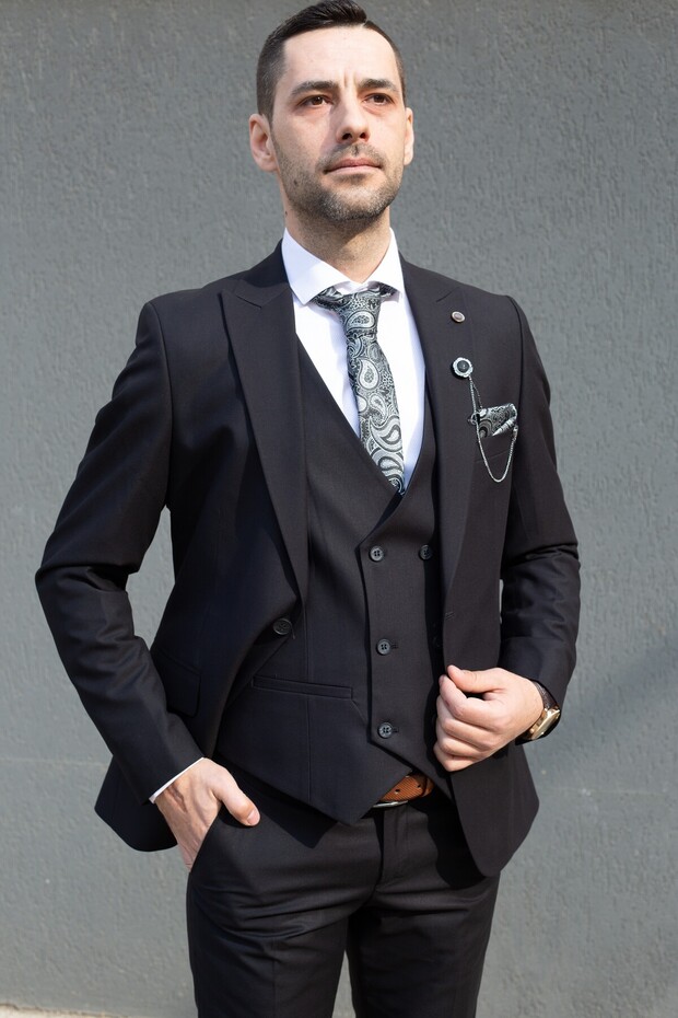 Κοστούμι David Μαύρο - 5