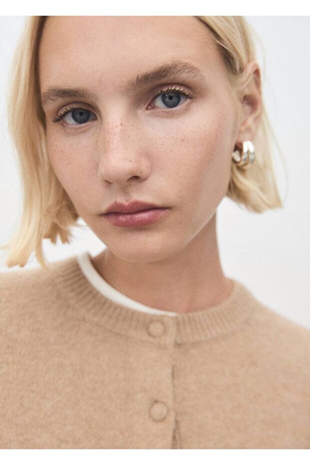 Triko düğmeli hırka - 8