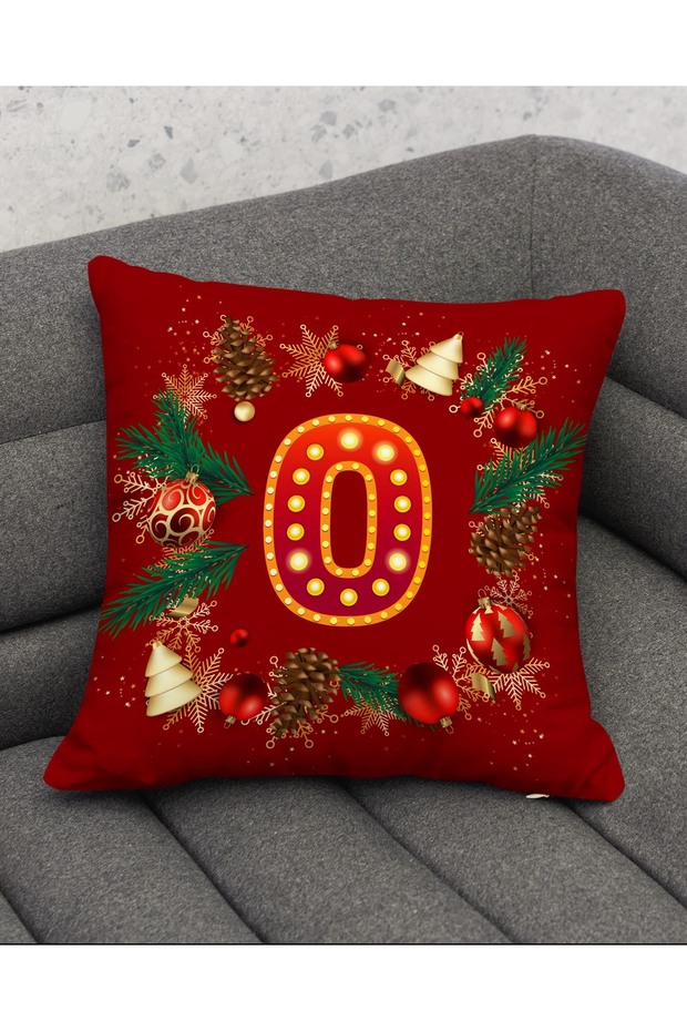 Valentine's Day Themed Floral Black and White Colored Letter Digital Printed Throw Pillow Cover