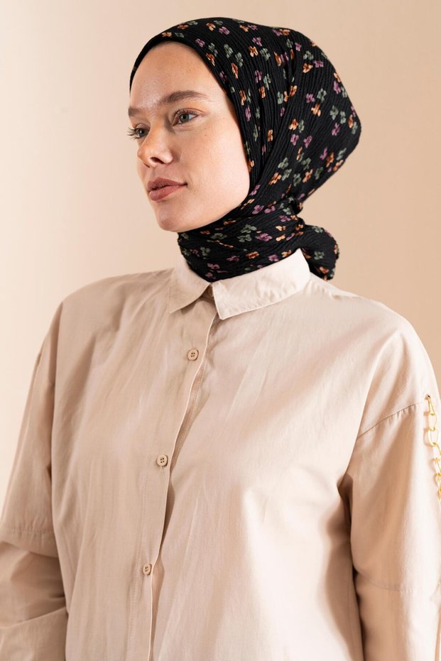 Women's Flower Patterned Non-Wrinkle Wrap 190*80 Cm
