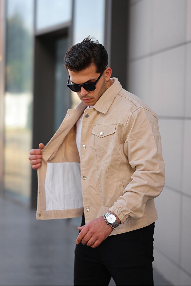 Çıtçıtlı Oversize Kot Ceket - 2