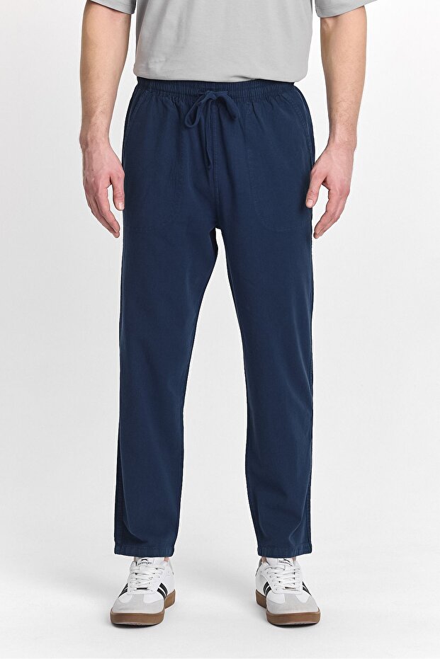 Erkek Lacivert Regular Fit Basic Pantolon - 3