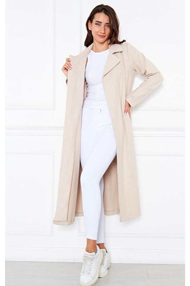Women's Stamp Unlined Belted Coat