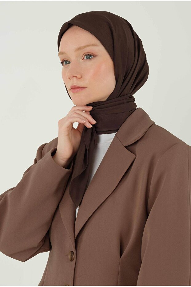 Soft Kraş Eşarp Kahve - 5