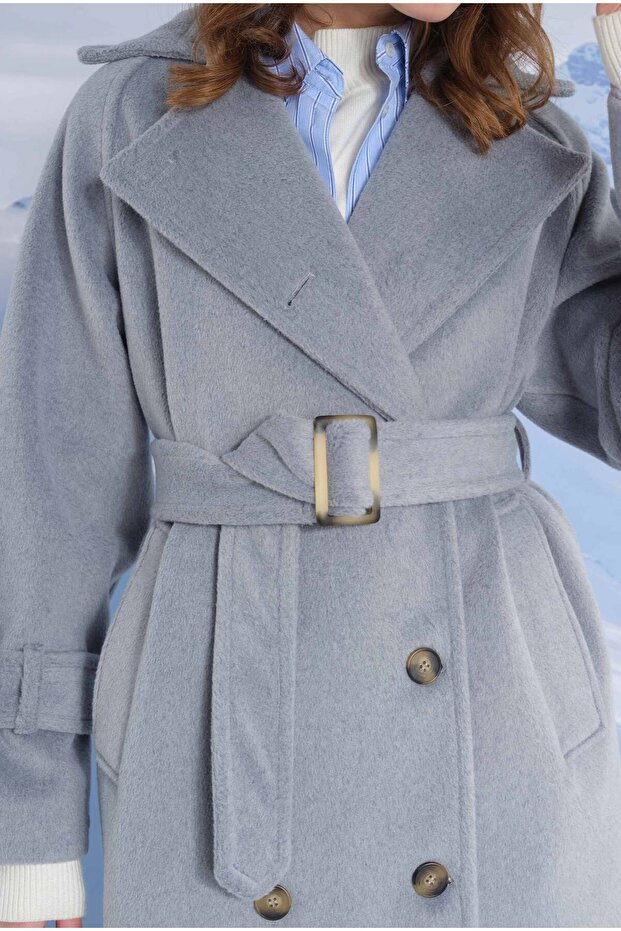 Uzun Kruvaze Kaban Sis - 6