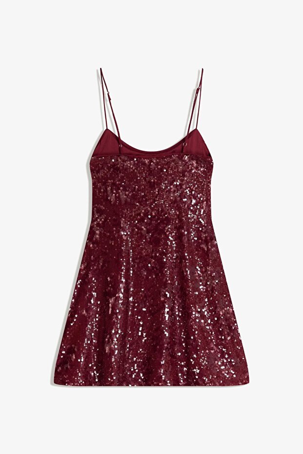 Pullu askılı elbise - 6