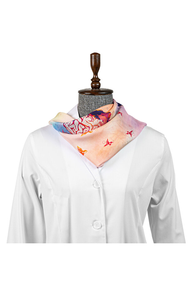 Eșarfă de mătase 55x55 - 100% mătase - 3