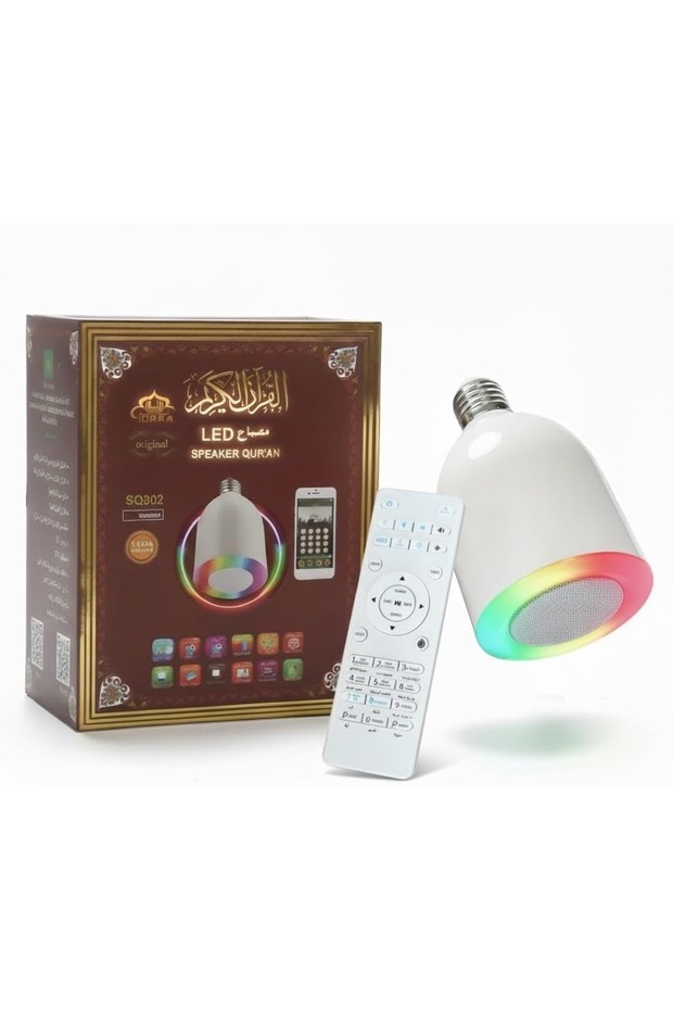 مصباح قرآن كريم LED مزود بسماعة بلوتوث لاسلكية، مع جهاز تحكم عن بعد وتطبيق (SQ-102)
