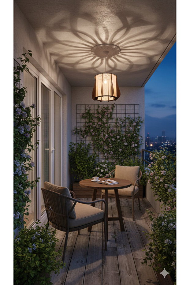 BSD DEKORATİF TÜLLÜ TEKLİ SARKIT AVİZE - 3