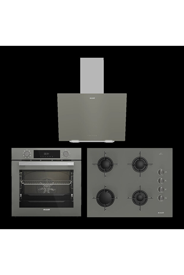 Inox Çizgi Ankastre Set - 1