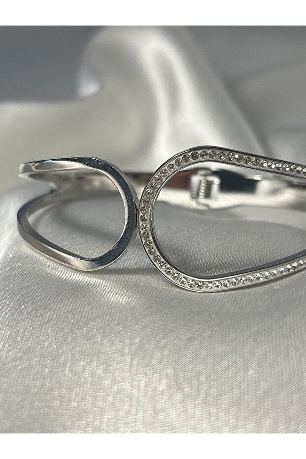 ŞIK TAŞLI KELEPÇE - SİLVER - 2