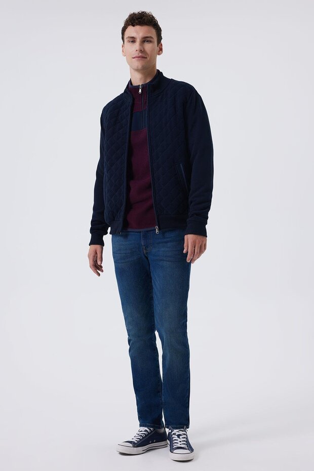 Newjump Men's FermCardigan Navy Blue