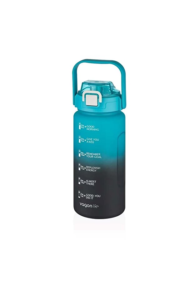 Vagon Life 1500 Ml Tritan Flask - Turquoise Black VGN2213