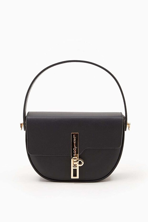 حقيبة يد سوداء مع قفل - 1