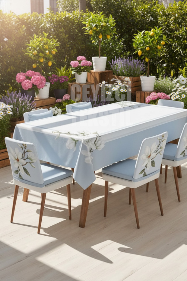 Masa Örtüsü, Dijital Baskılı Tek Masa Örtüsü, Desenli Leke Tutmaz Tek Masa Örtüsü - 1