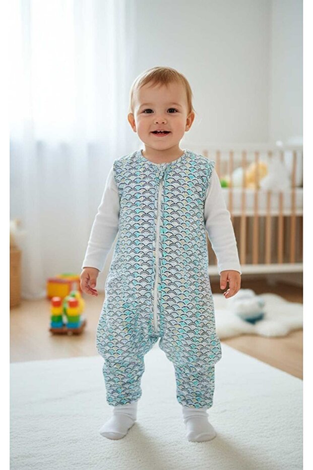 Winter 2.5 Tog Padded Footed Sleeveless Sleeping Bag with Zipper for Girls and Boys/Foxmint