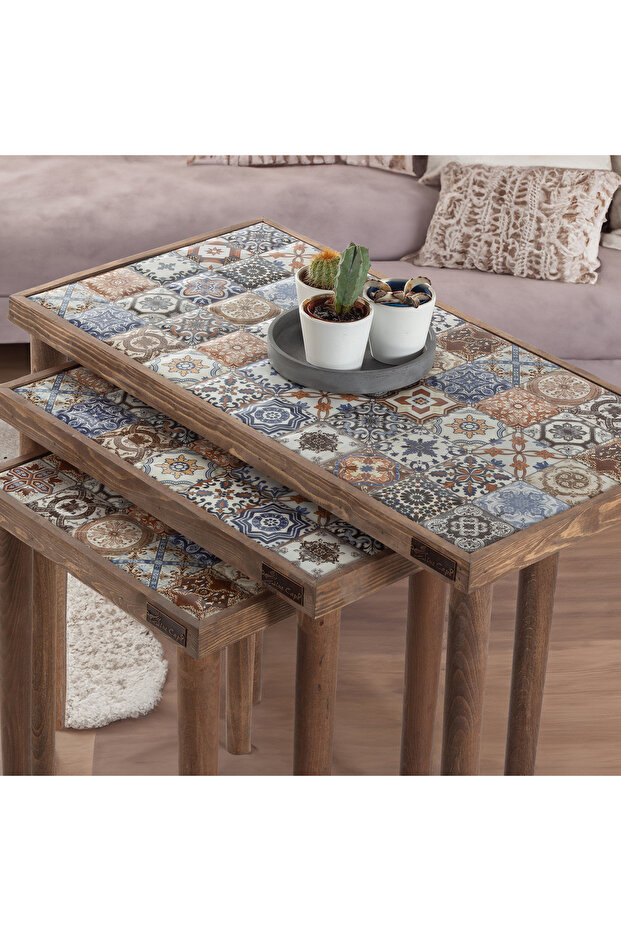 Esperanza Ceviz 3lü Zigon Sehpa - 6