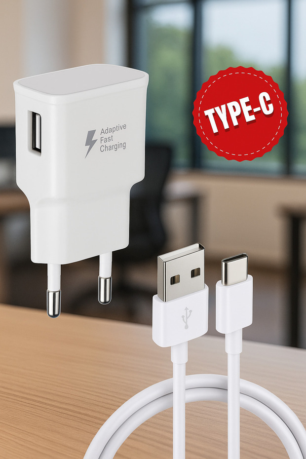 12w 2.1a Usb Type C-girişli Adaptör Ve Kablo Hızlı Şarj Aleti Seti - 1