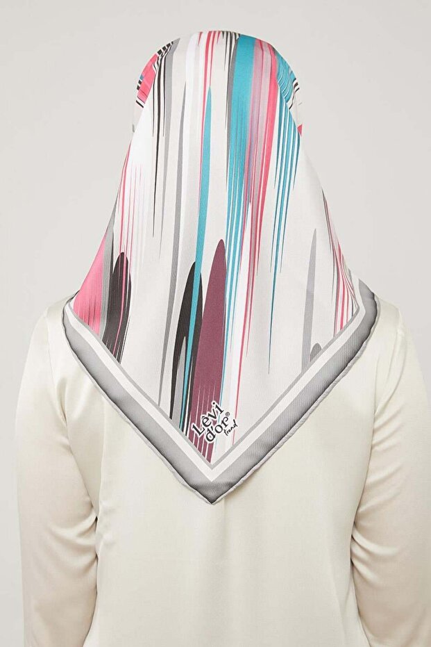 رمادي مخطط نمط الاتجاه وشاح Twill - 4