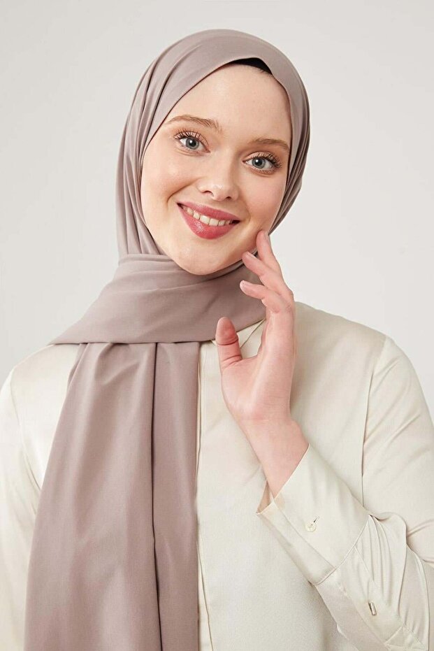 شال أنيق بنمط بسيط بلون أرجواني فاتح - 1