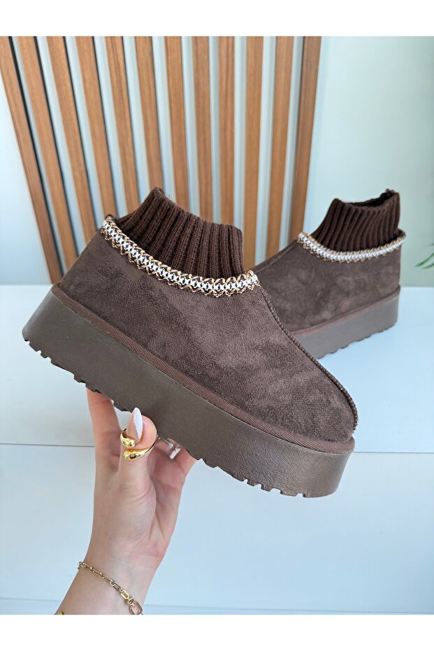 KADIN BOT ÇORAP PLATFORM ACI KAHVE - 3