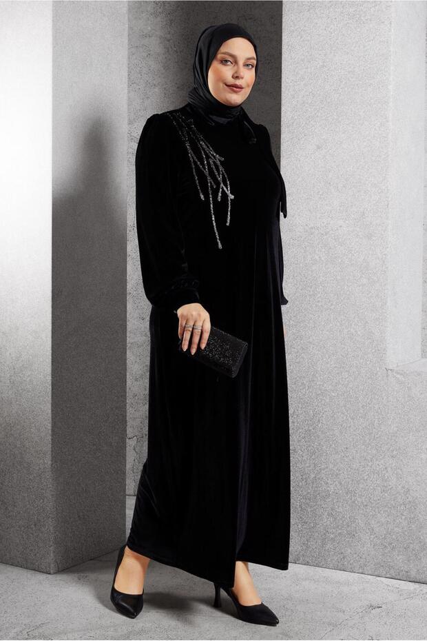 Large Size Velvet Dress 20644