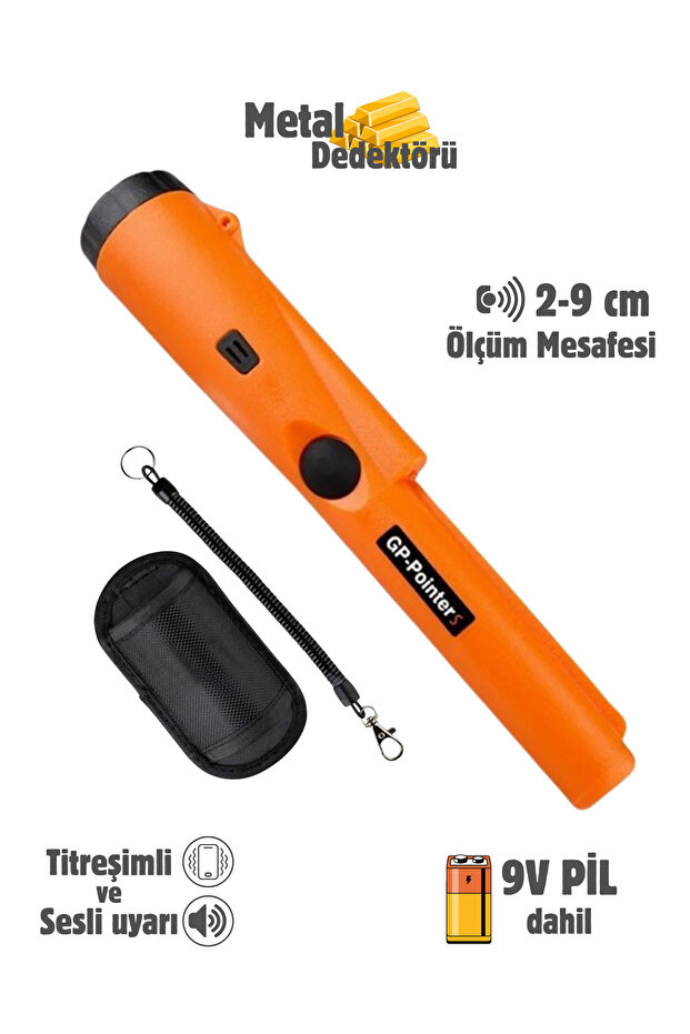 Pointer Dedektör El Tipi Hazine Define Metal Dedektörü Orjinal (turuncu) - 2