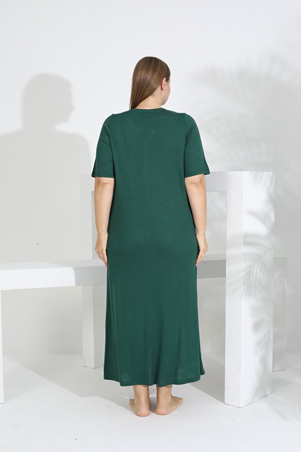 Kadın Bambu Kısa Kol Gecelik - 6