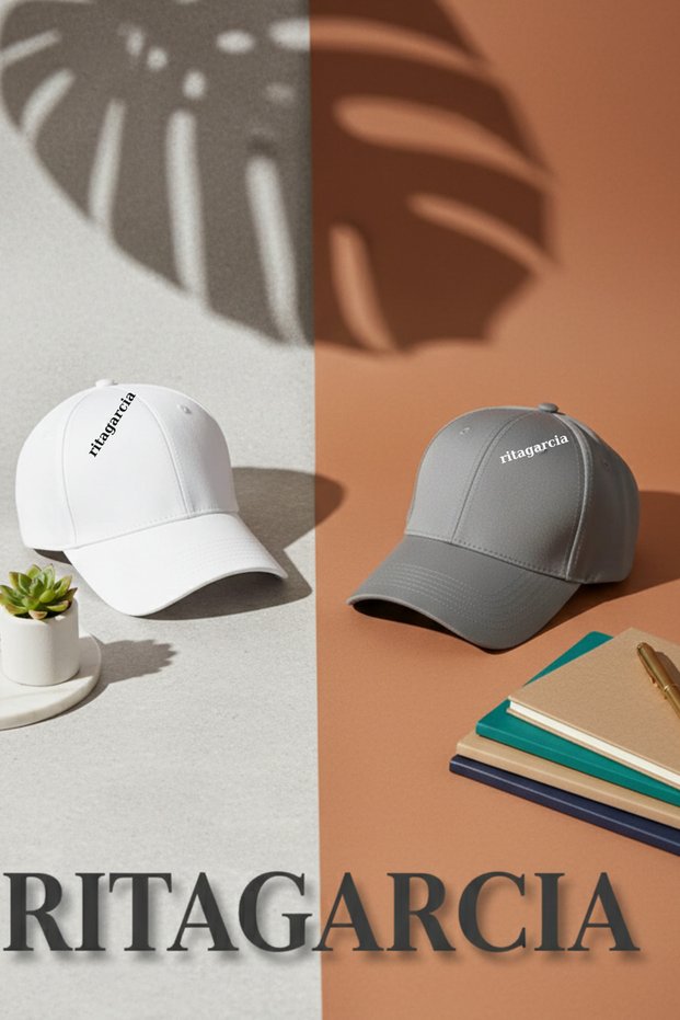 Unisex Adjustable Sports White-dark Gray Basic Cap Hat Set of 2