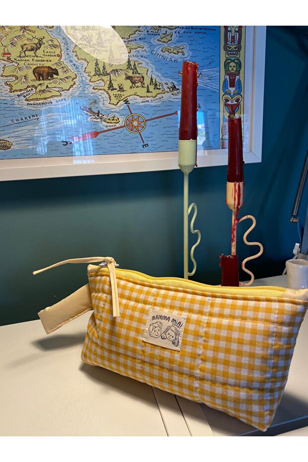 Yellow Pöti Capitone Pen Holder Pencil Case