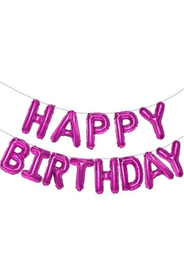 Happy Birthday Pink Foil Balloon 35 cm