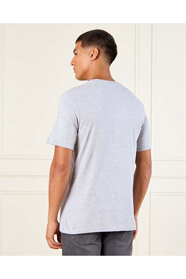 Men Grey Basic Solid T-Shirt - 3