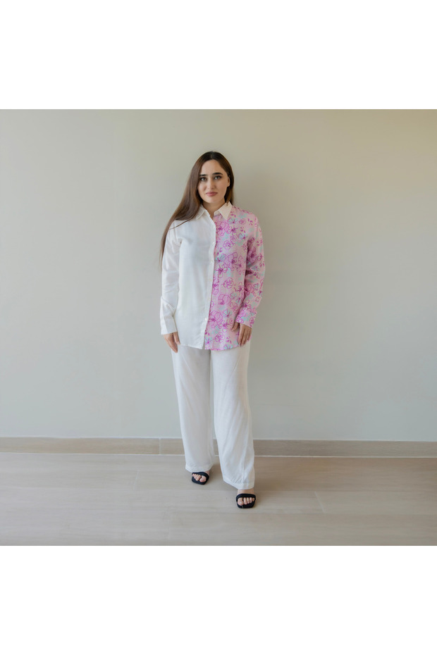 Ladies Co-ord Set- Rayon Pant and Printed Top, LPS0057