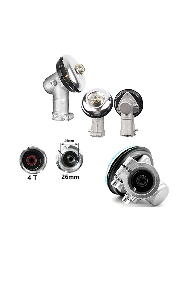 Brushcutter angular gear, square, diameter 26 mm, 4 teeth - 3