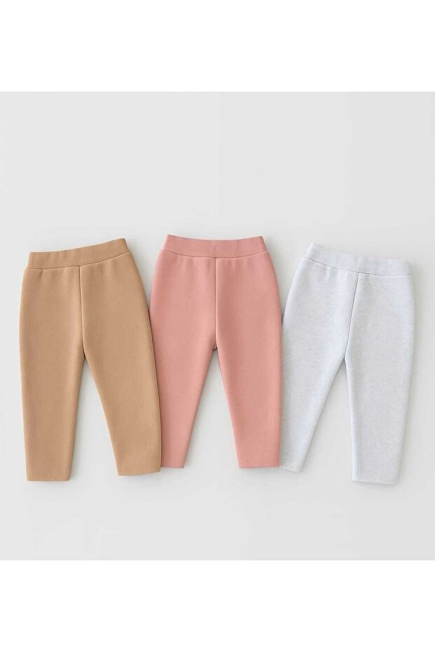 Three-Piece Girls & Boys Bottom Tracksuit (Mink, Pink, White)