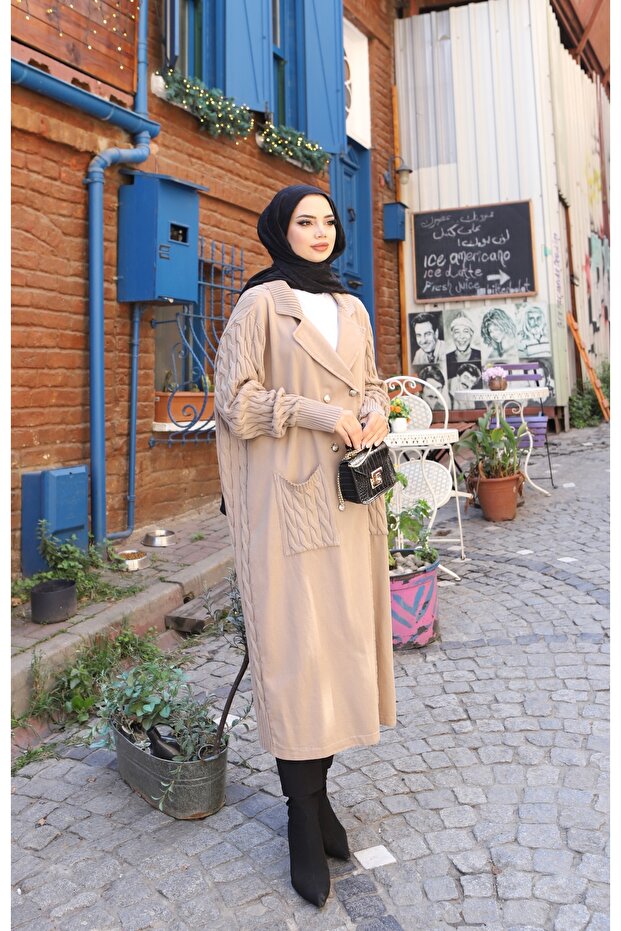 Buttoned Two-Thread Knit Cardigan - 2